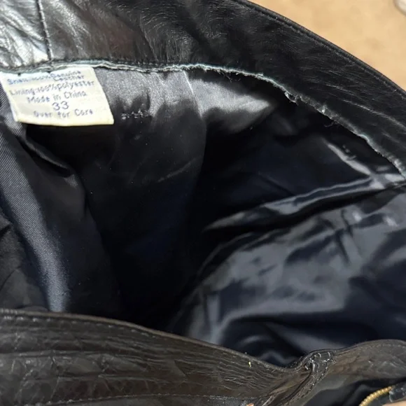 Lucky Brand Black Leather Trousers